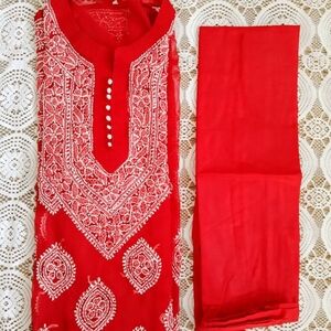Chikankari kurta with free inner